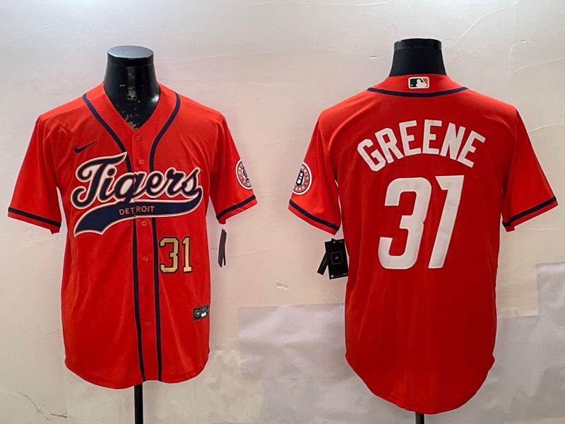Men Detroit Tigers #31 Greene Orange Joint Name 2025 Nike MLB Jersey style 4